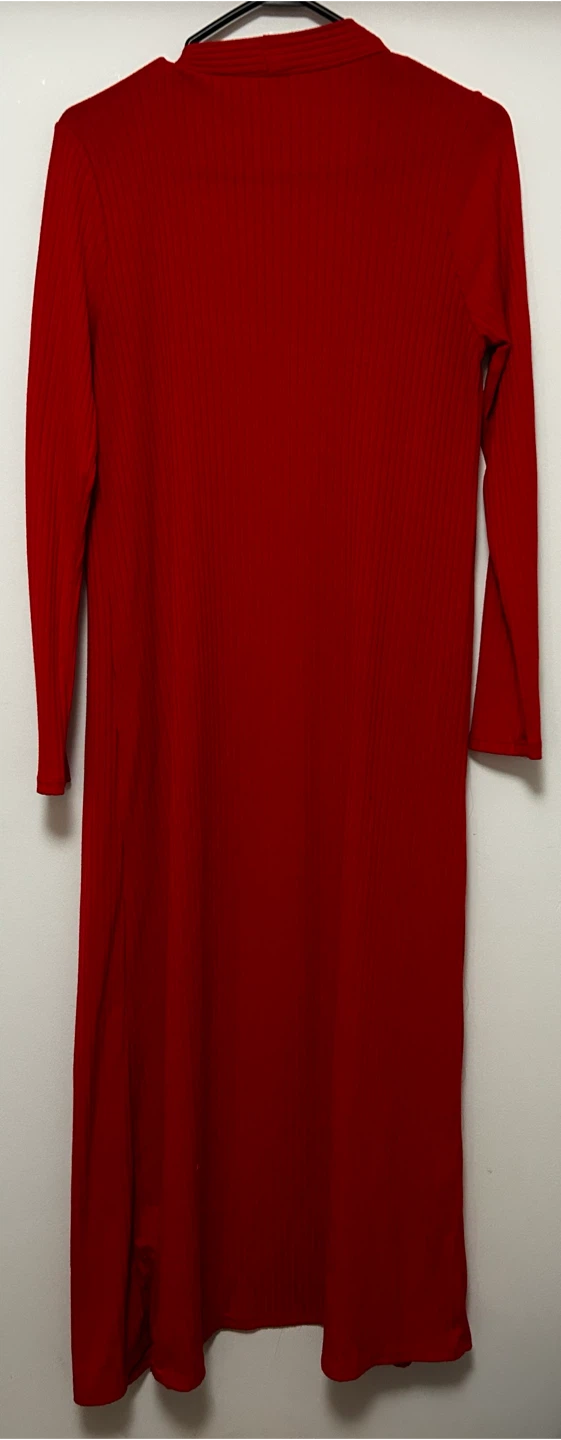 Red long cardigan - photo 2