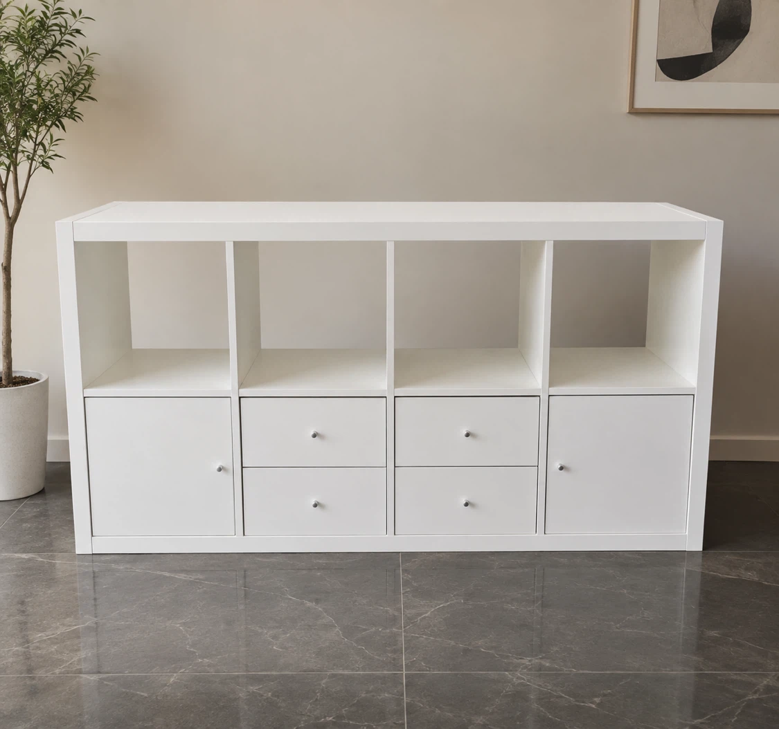 IKEA KALLAX Shelf Unit White 77x147 cm