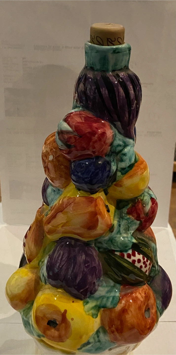 Vintage Luxardo Ceramic Fruit Decanter Bottle 1981