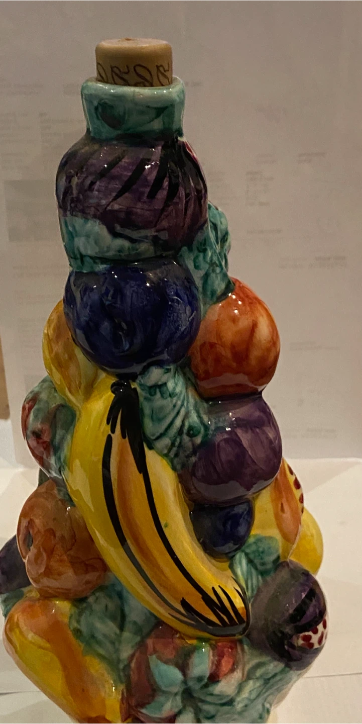 Vintage Luxardo Ceramic Fruit Decanter Bottle 1981 - photo 3