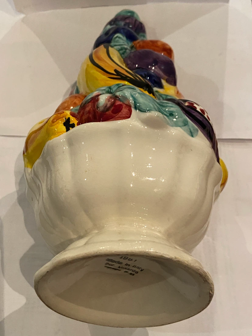 Vintage Luxardo Ceramic Fruit Decanter Bottle 1981 - photo 4