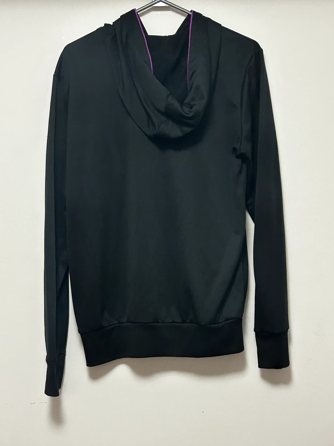 Adidas Black Hoodie with Purple Accents - photo 2
