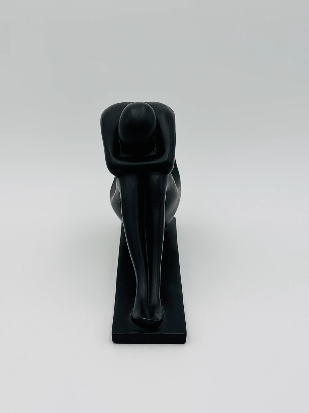Modern Bookend Black Abstract Figure Sculpture - photo 2