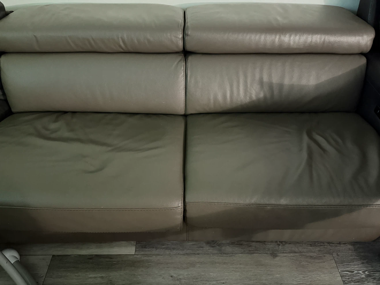 Brown Leather Sofa cum bed