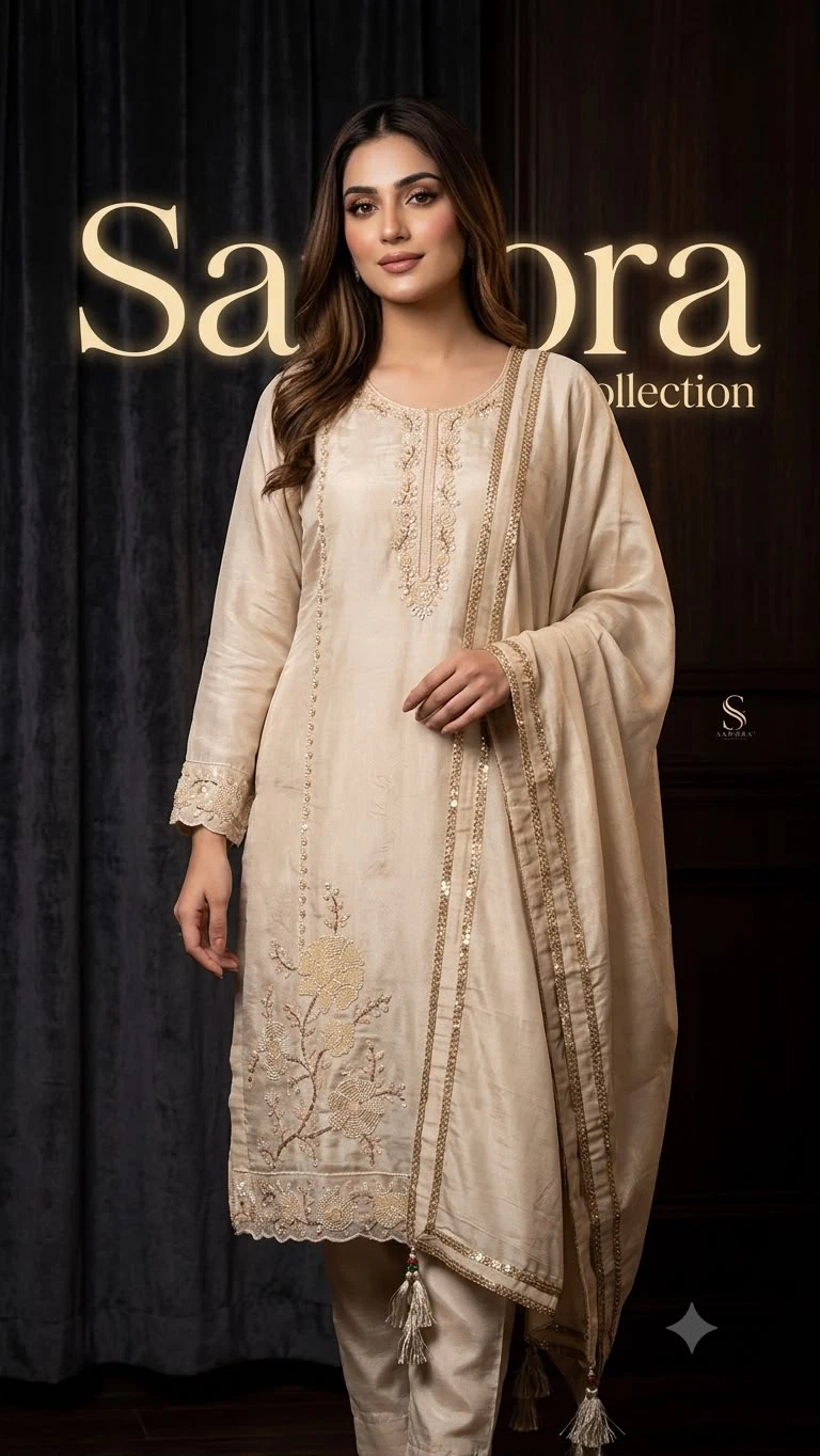 Sahara Collection Embroidered Kurta and Dupatta Set