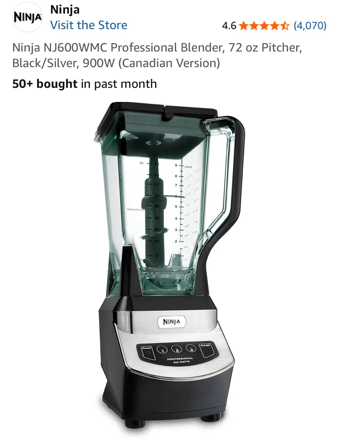 Ninja NJ600WMC Professional Blender - $80