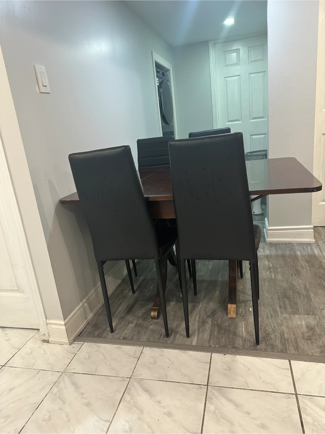 Drop Leaf  Extendable Dining Table with 4 Chairs - photo 4
