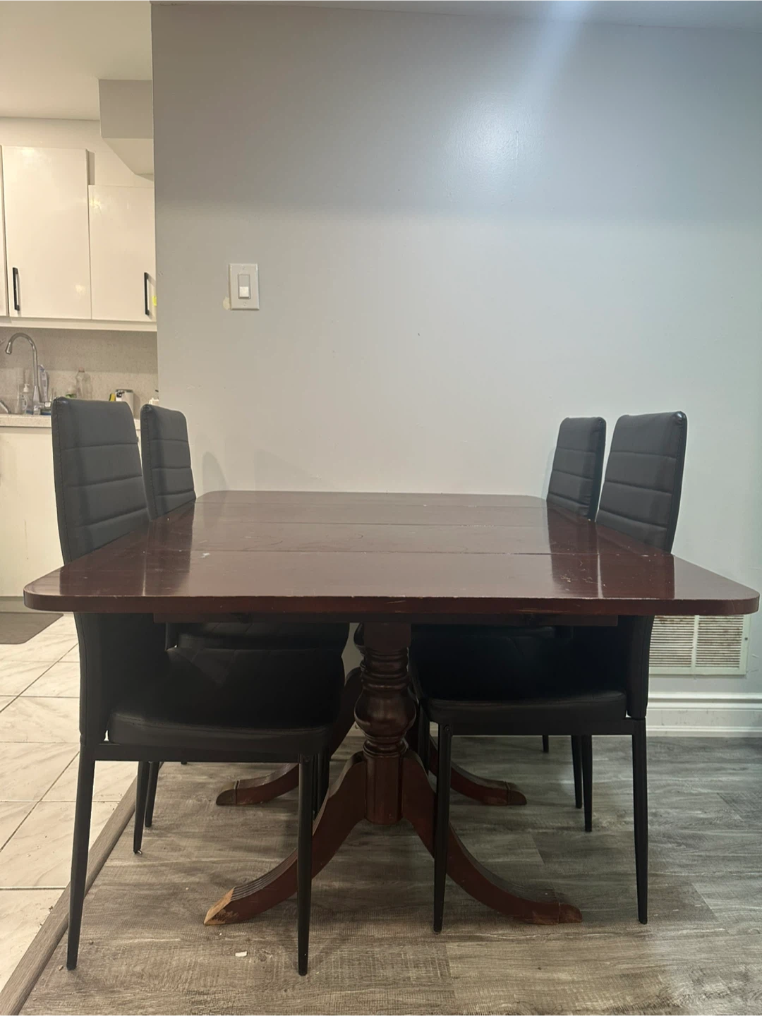 Drop Leaf  Extendable Dining Table with 4 Chairs - photo 5