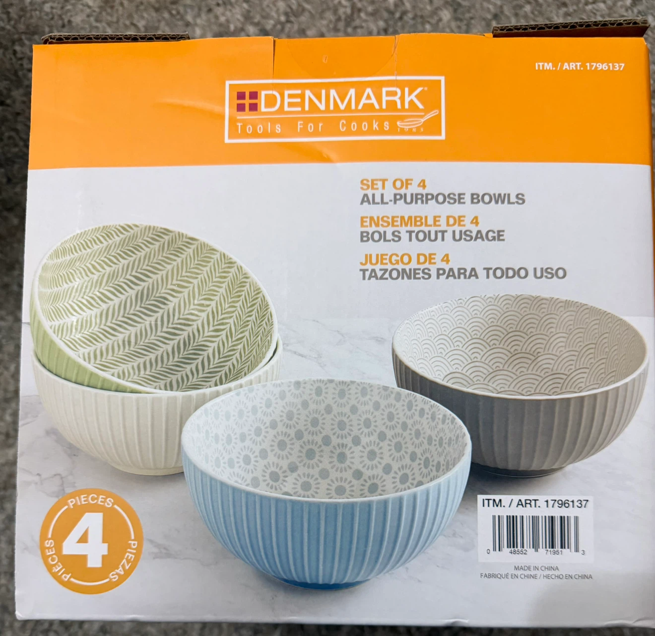 Denmark Set of 4 All-Purpose Bowls