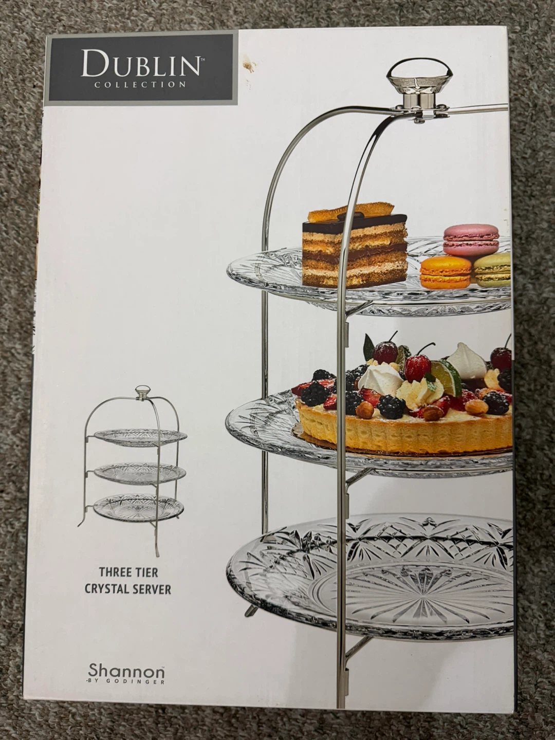 Dublin Collection Three Tier Crystal Server by Shannon
