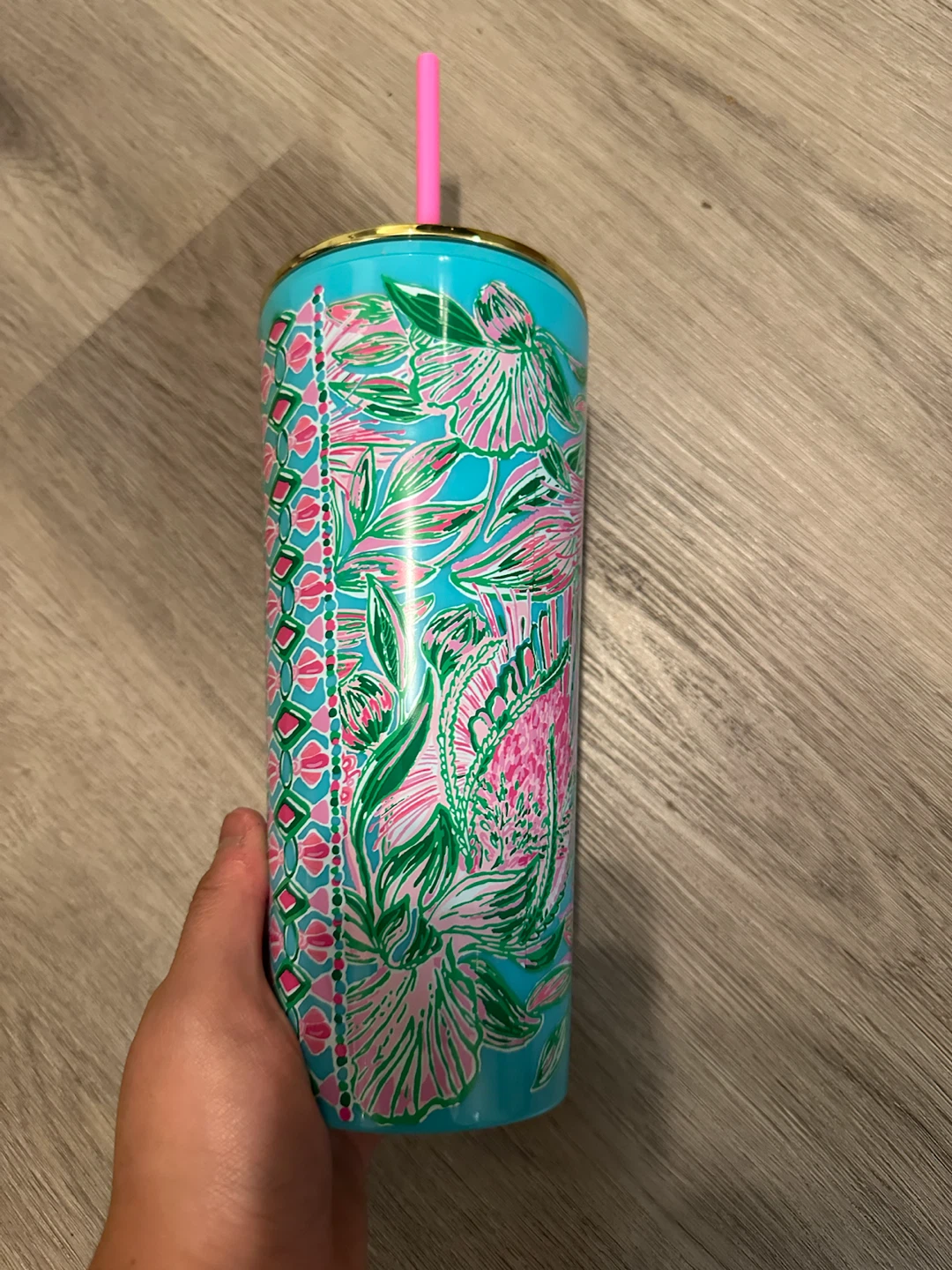 NEW Lilly Pulitzer 24oz Floral Tumbler w/ Straw – Coming in Hot - photo 2