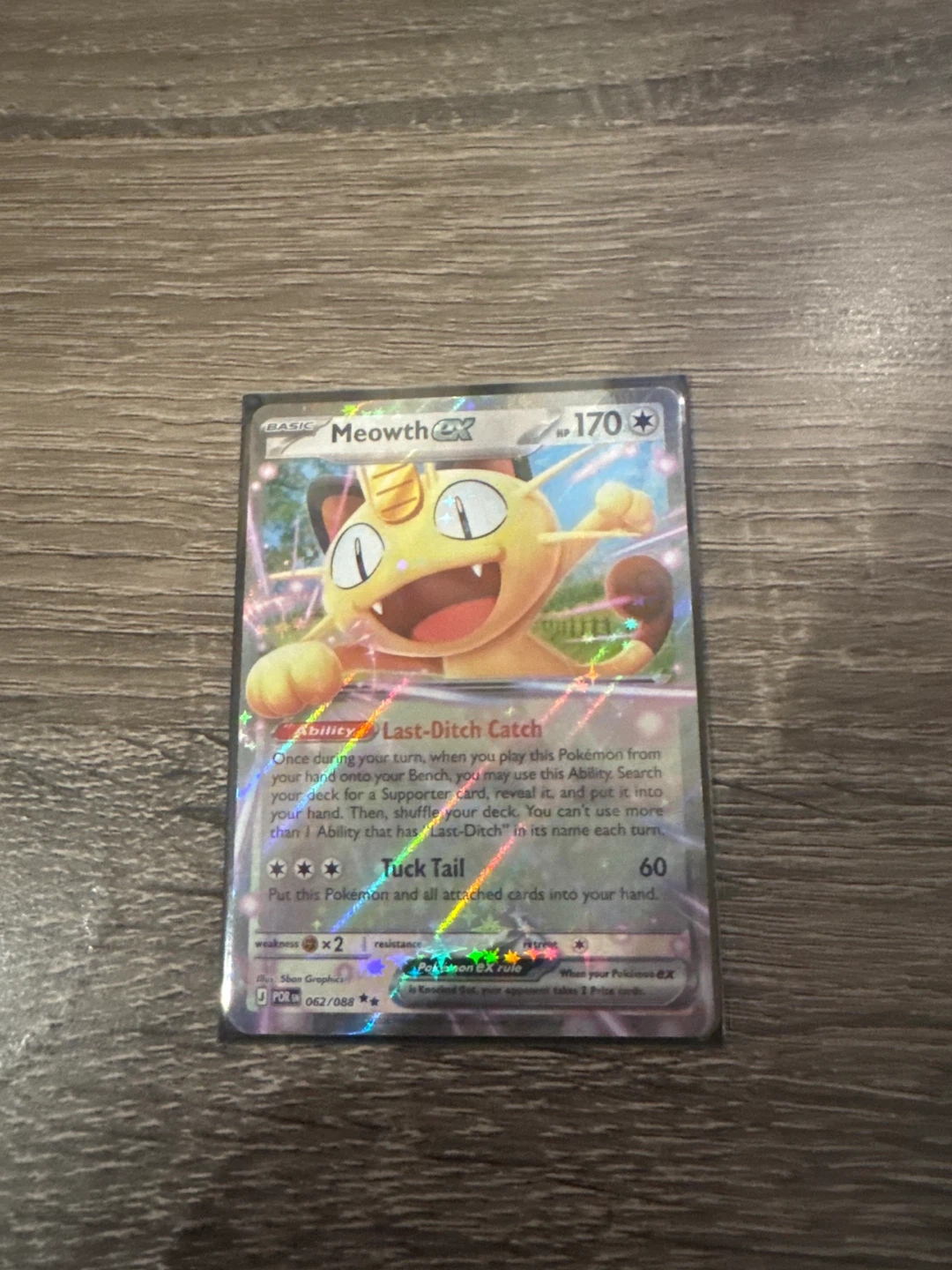 Meowth EX Pokemon Card 062/088
