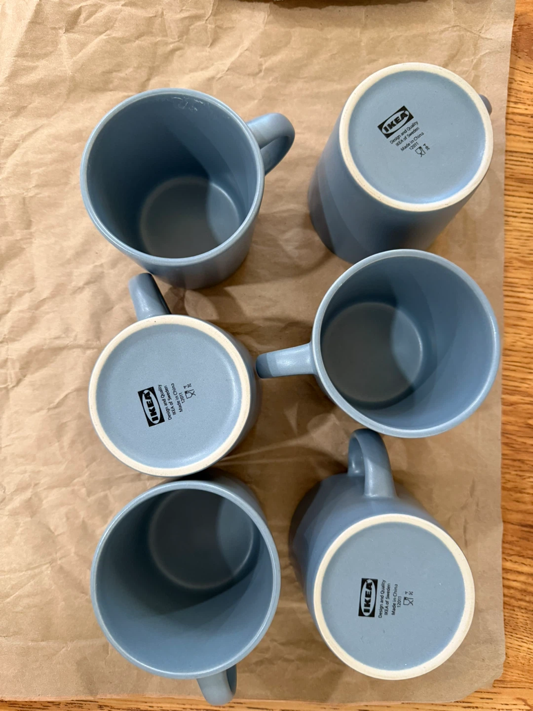 IKEA Blue Mugs - Set of 5
