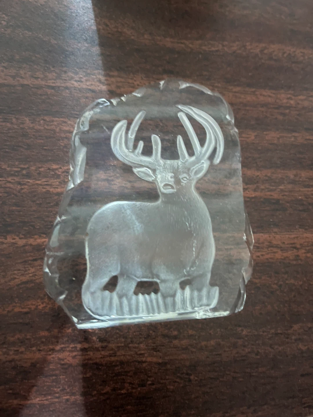 Clear Glass Deer Sculpture - photo 2