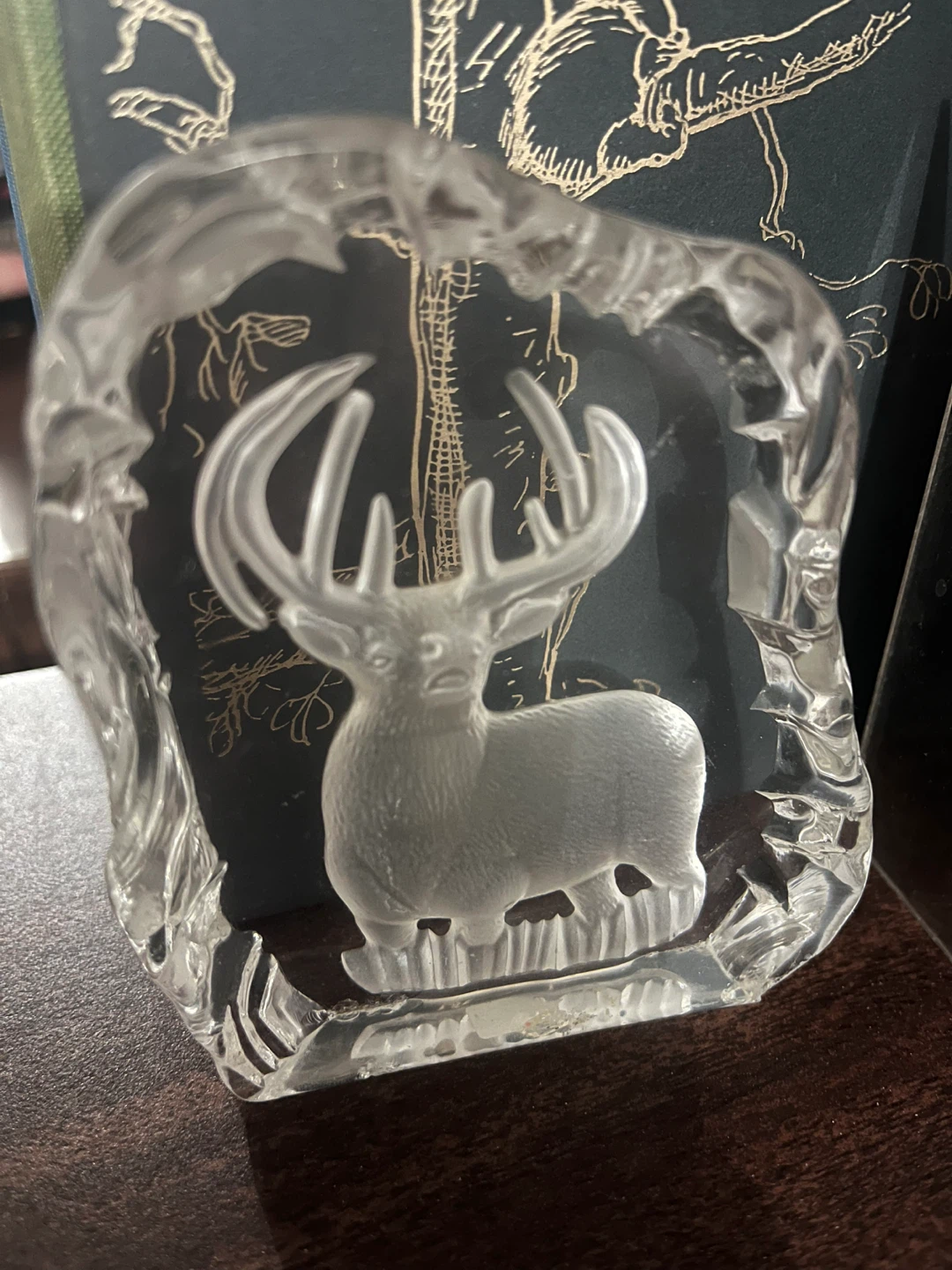 Clear Glass Deer Sculpture - photo 3