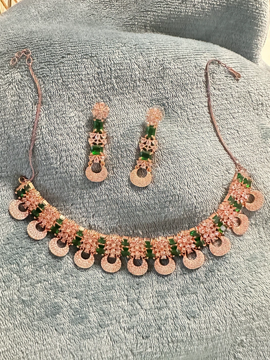 AD jewelry set and Gold plated necklace