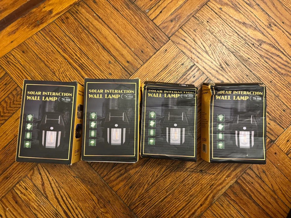 Solar Powered Wall Lamp  - Set of 4 - photo 4