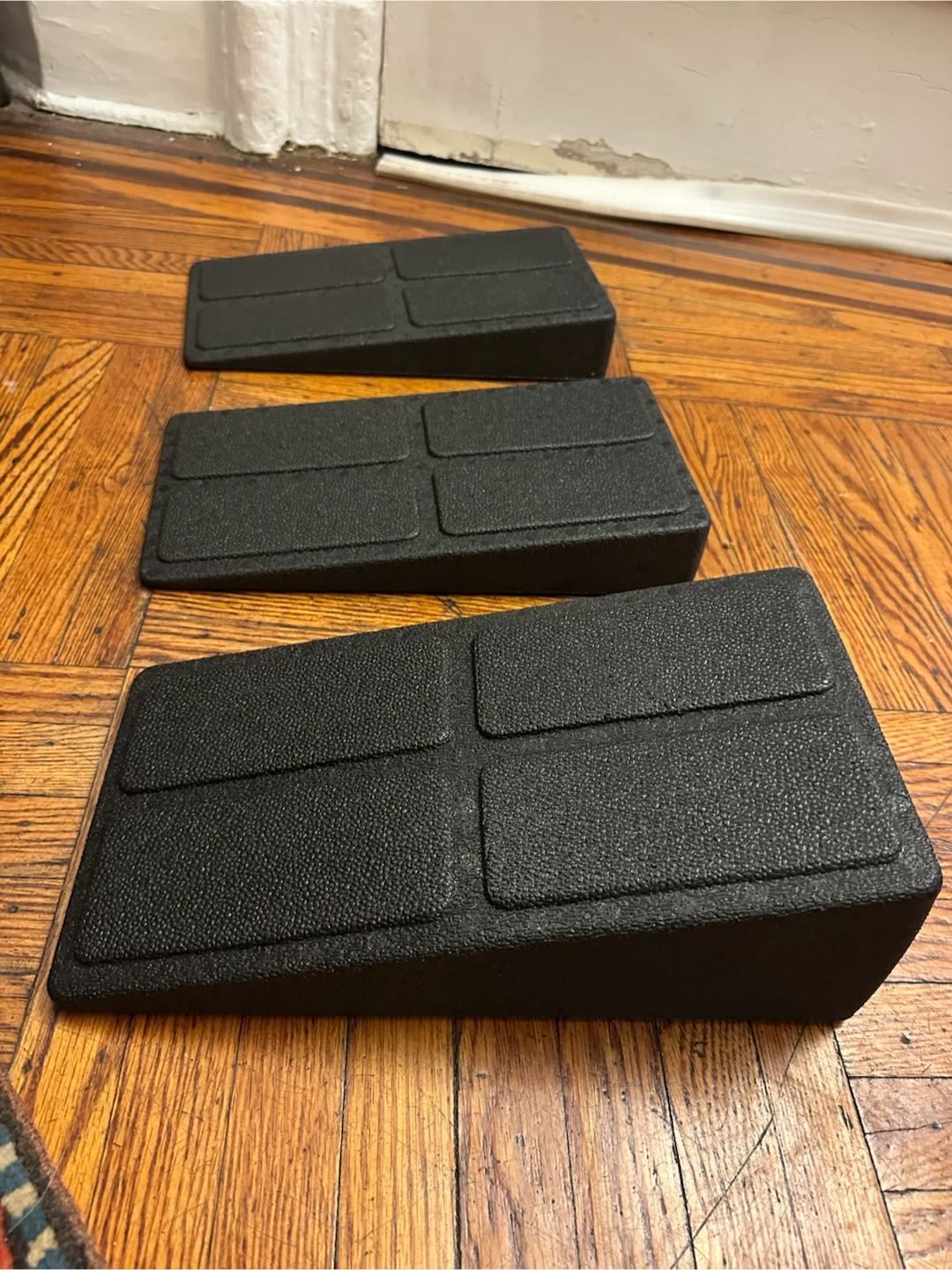Set of 3 Black Exercise Slant Wedges