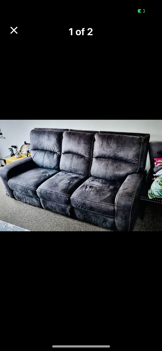 Gray 3-Seater Recliner Sofa set - photo 2