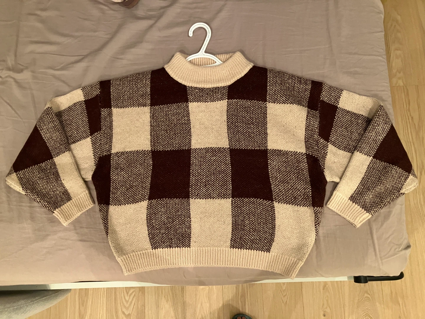 Checkerboard Mock Neck Sweater - photo 2