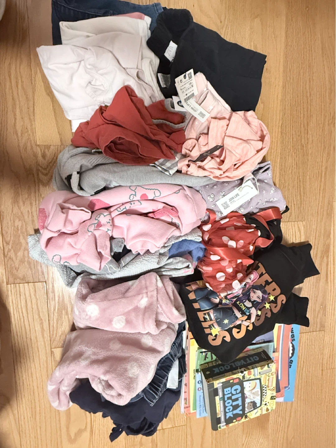Kids’ Clothes & Books Bundle – $45