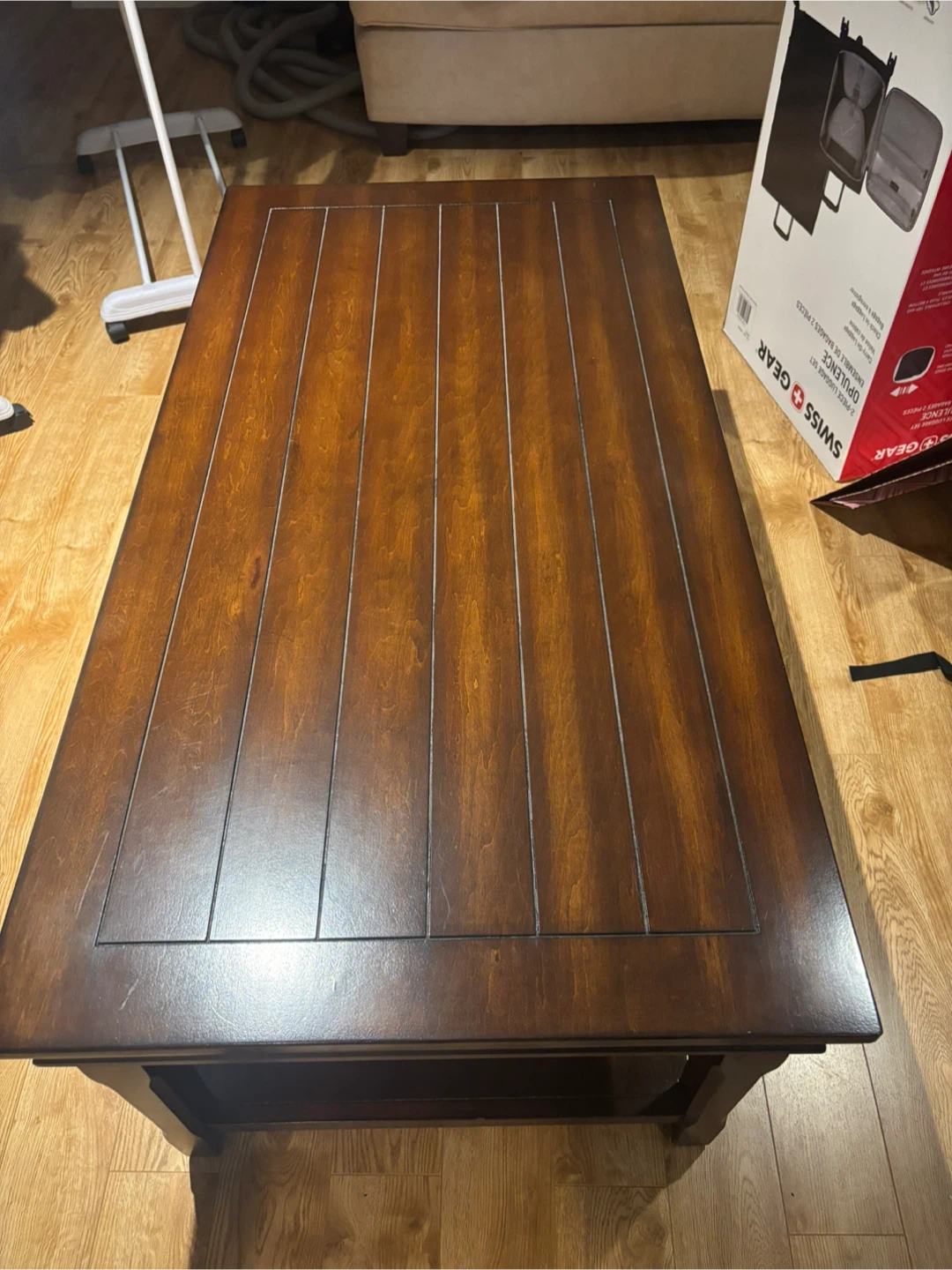 Wooden Coffee Table with Shelf