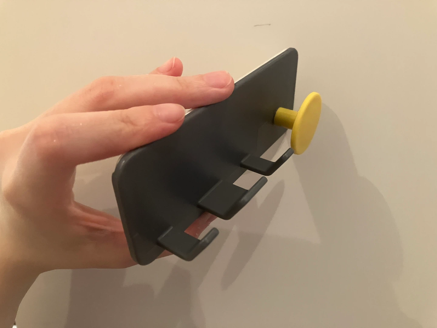 Wall Mounted Phone Holder with Hooks