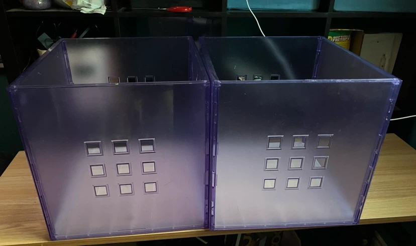Set of 2 Purple Square Storage Bins
