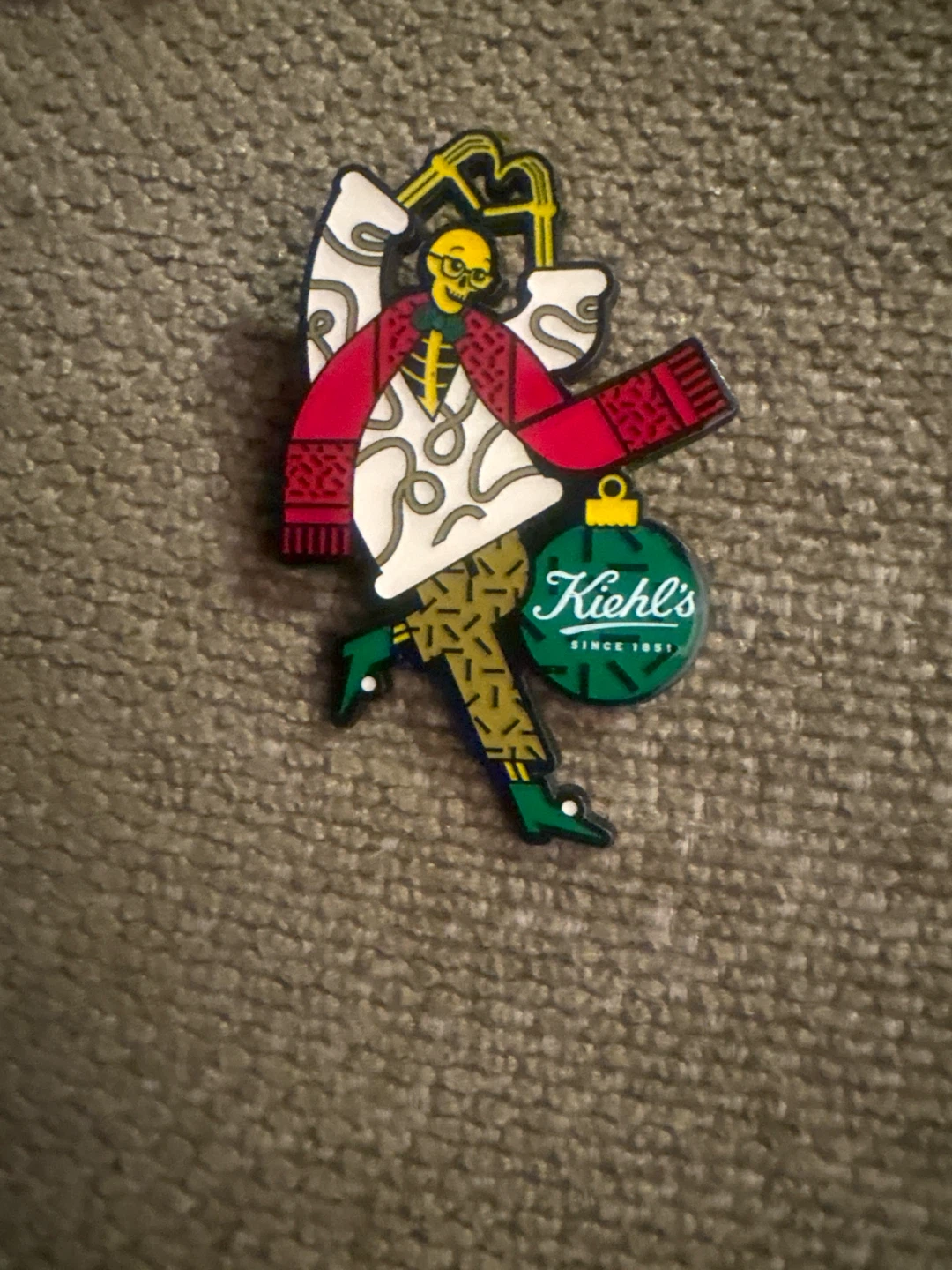 Kiehl's Mr Bones  "Since 1851" Enamel Pin