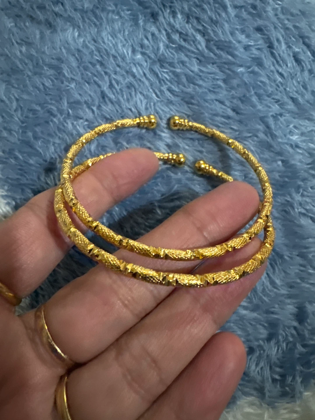 Gold Coloured Bracelets - Set of 2