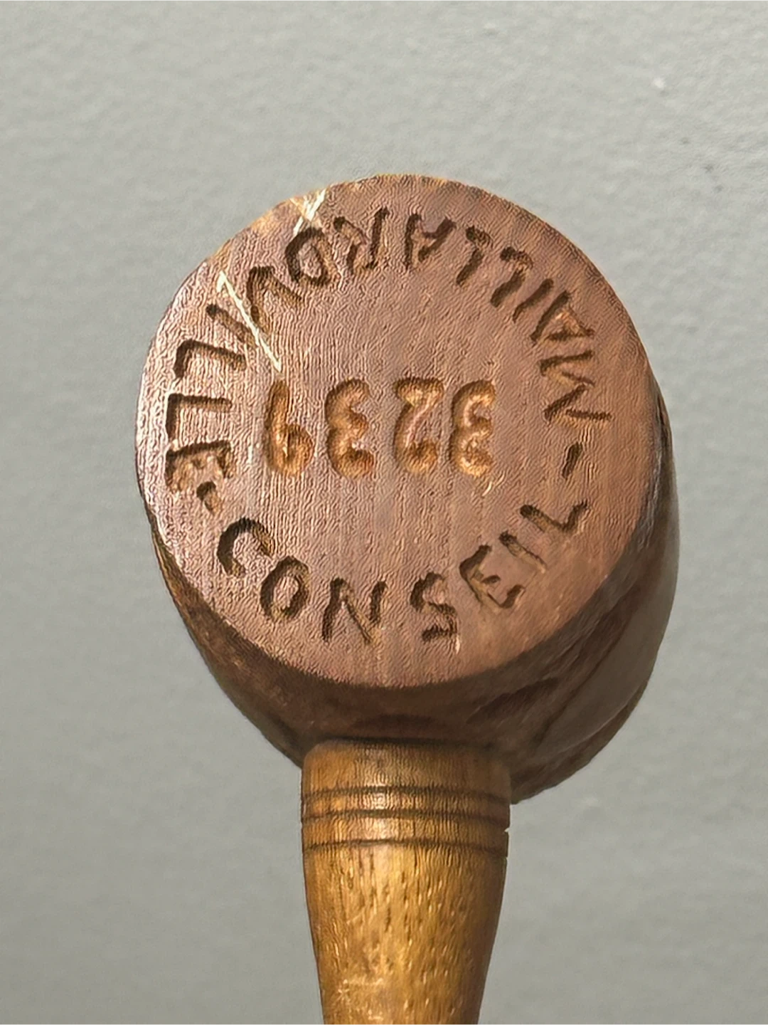 Hand Carved Vintage K of C Fraternal Gavel 1962 1964 - photo 2