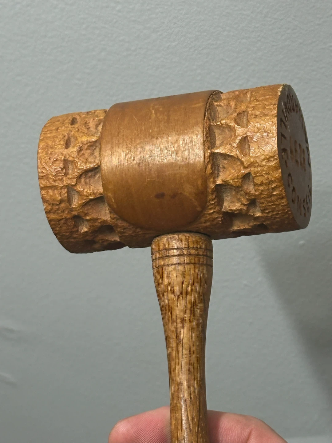 Hand Carved Vintage K of C Fraternal Gavel 1962 1964 - photo 5