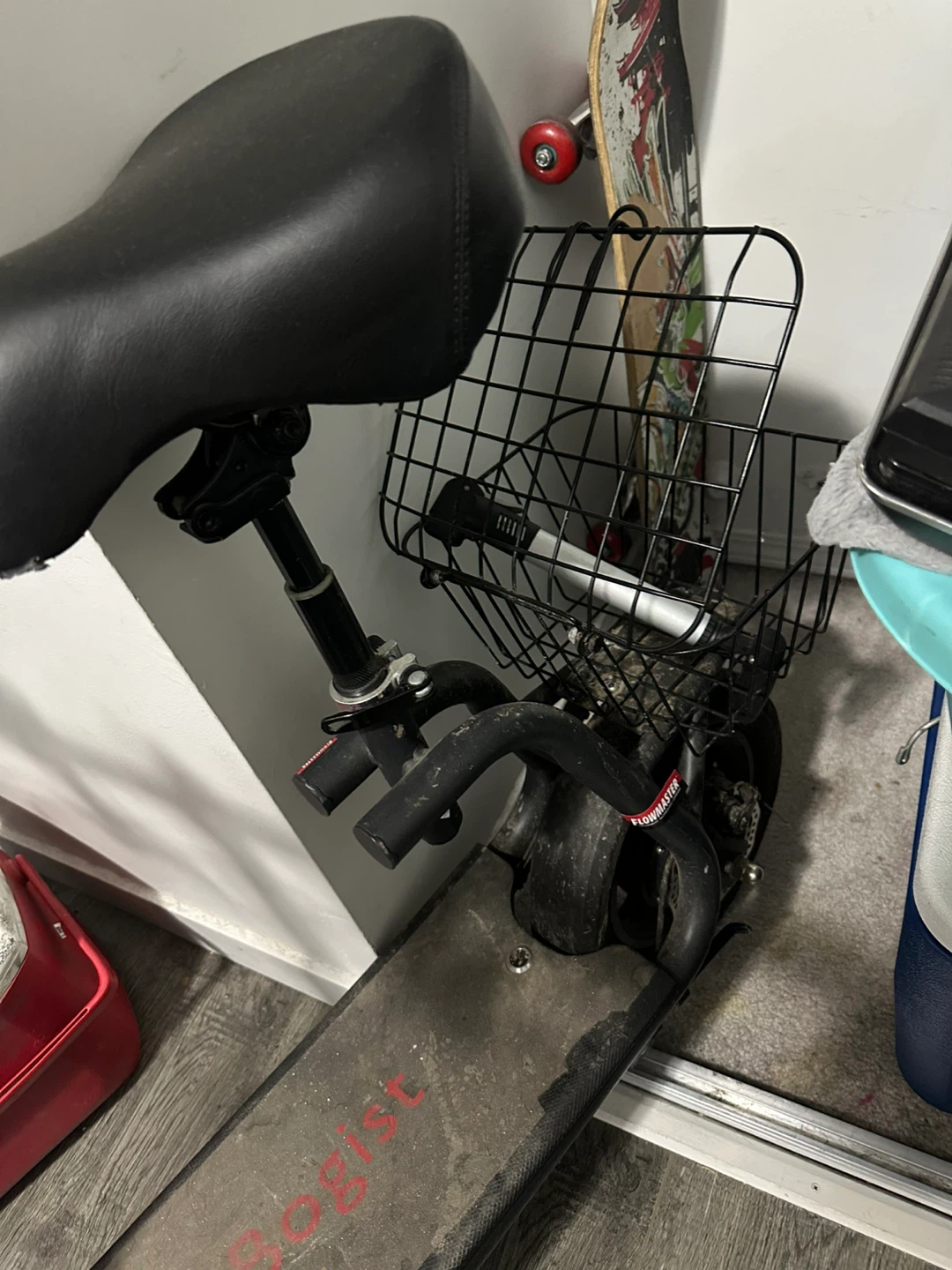 Bogist Electric Scooter with Seat and Basket - photo 4