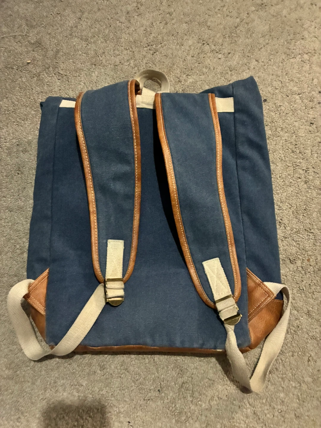 Skechers Blue Canvas Backpack with Brown Trim - photo 3
