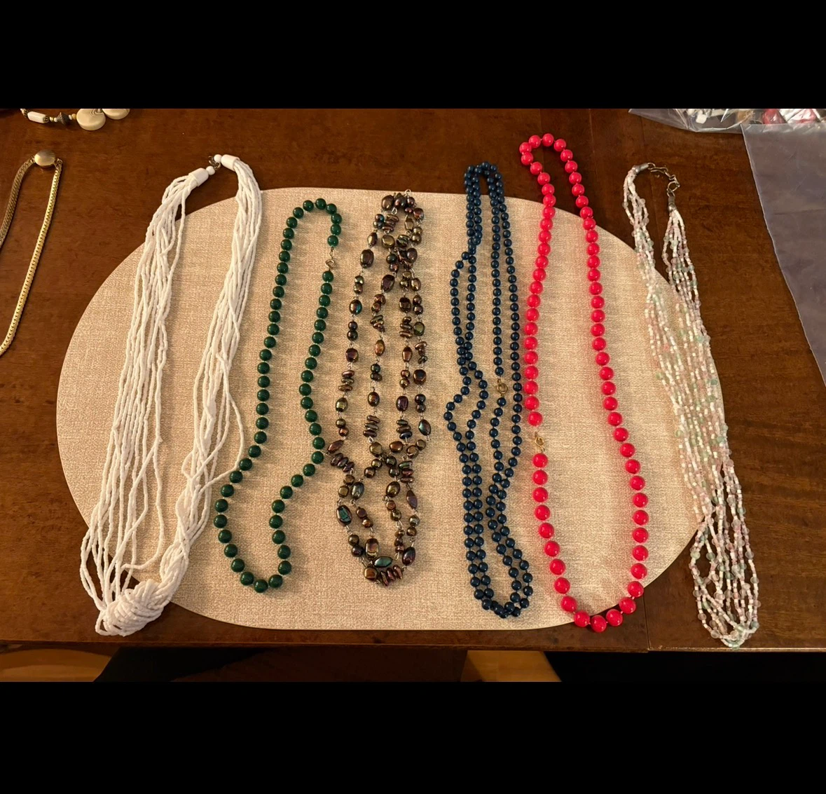 Assorted Beaded Necklace Lot – 6 Necklaces