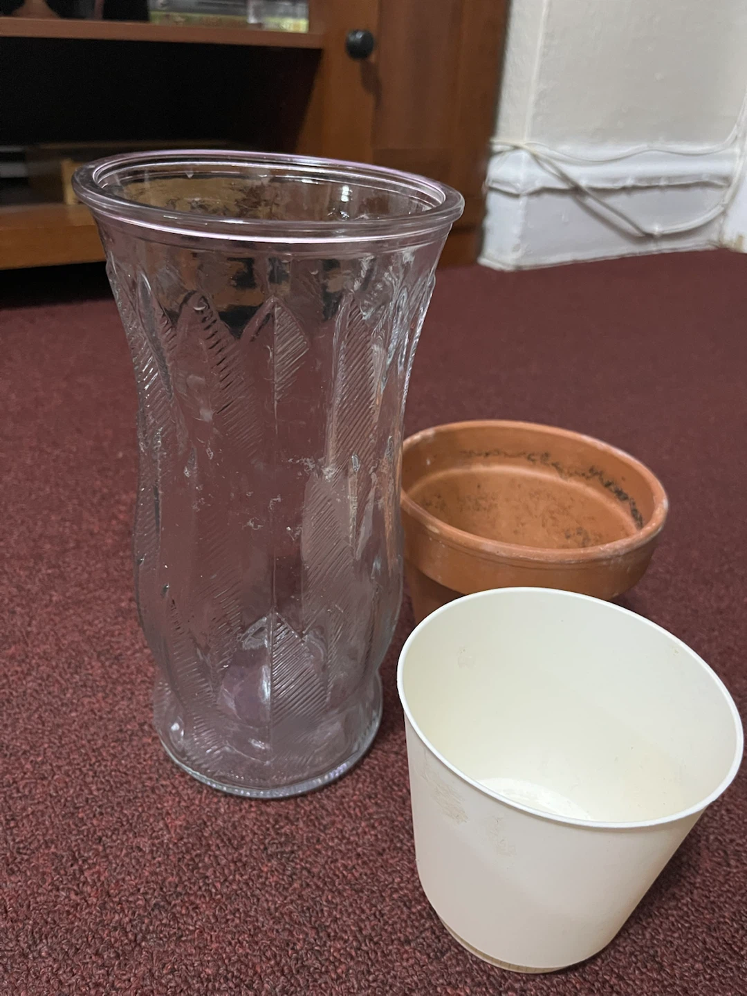 Glass Vase with Two Small Pots - photo 2