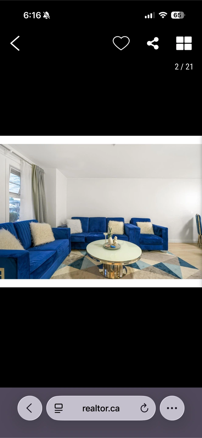 Blue Velvet Sofa Set with coffee table