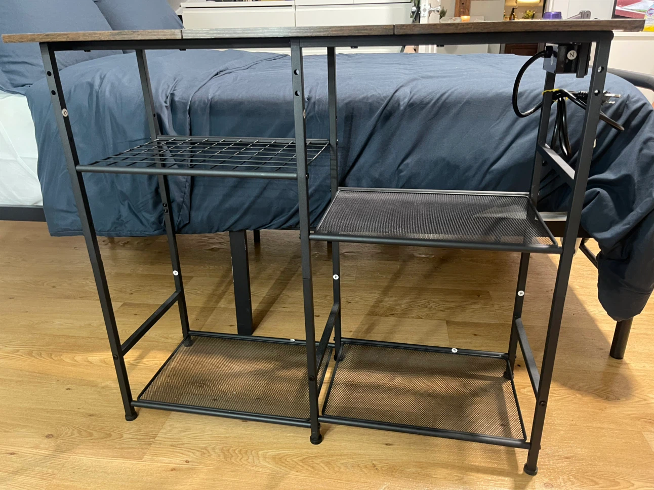 Sofa Table with Outlets and Shelves - photo 2