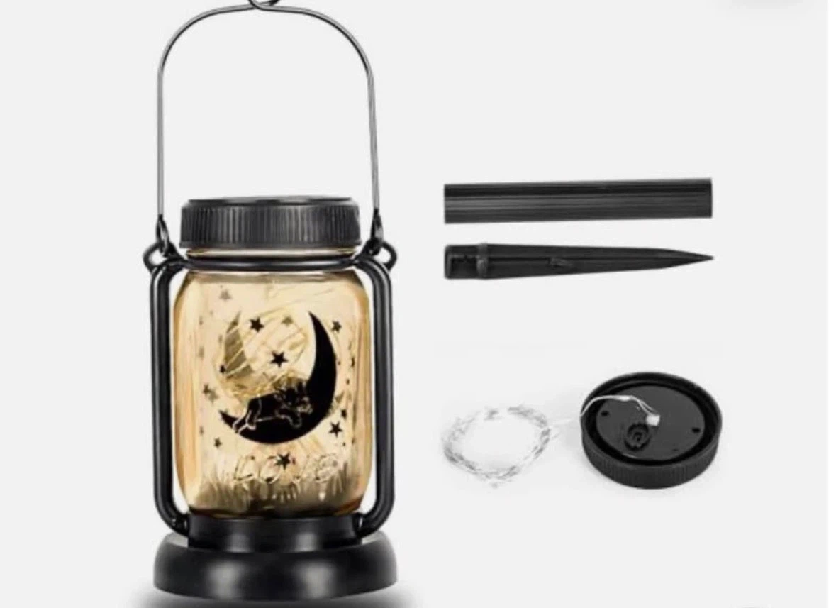 Cat solar lantern with LED lights - photo 2