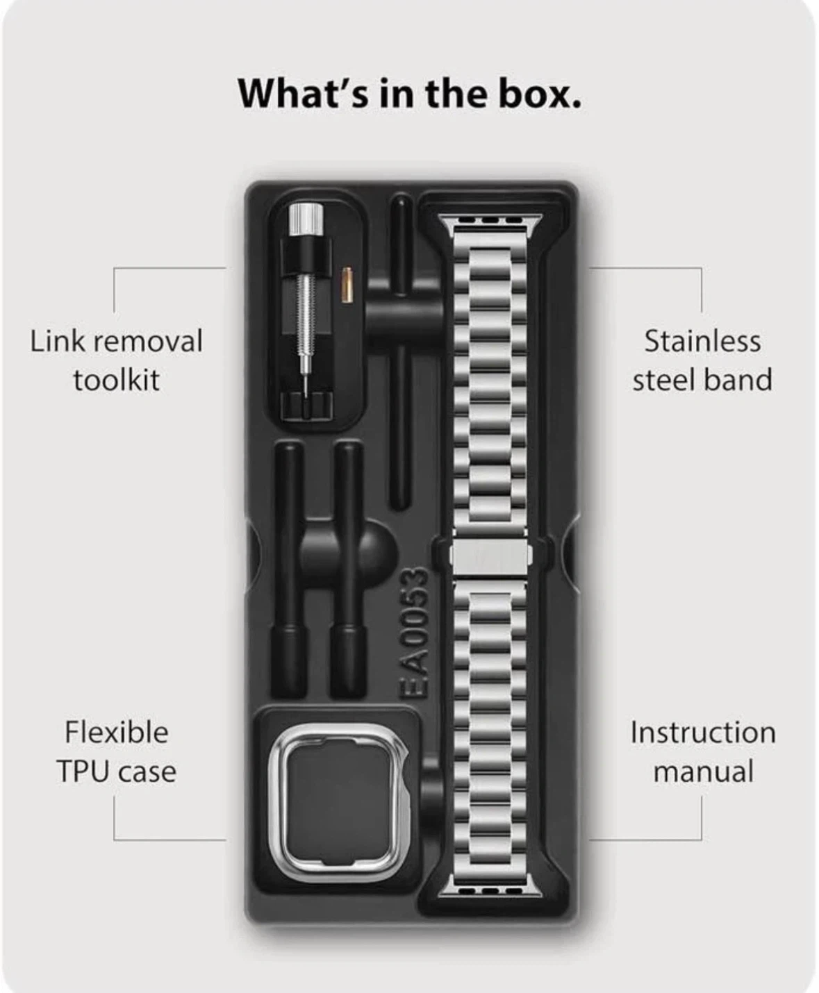 Metal Apple Watch band for 45/44/42mm,Silver - photo 5