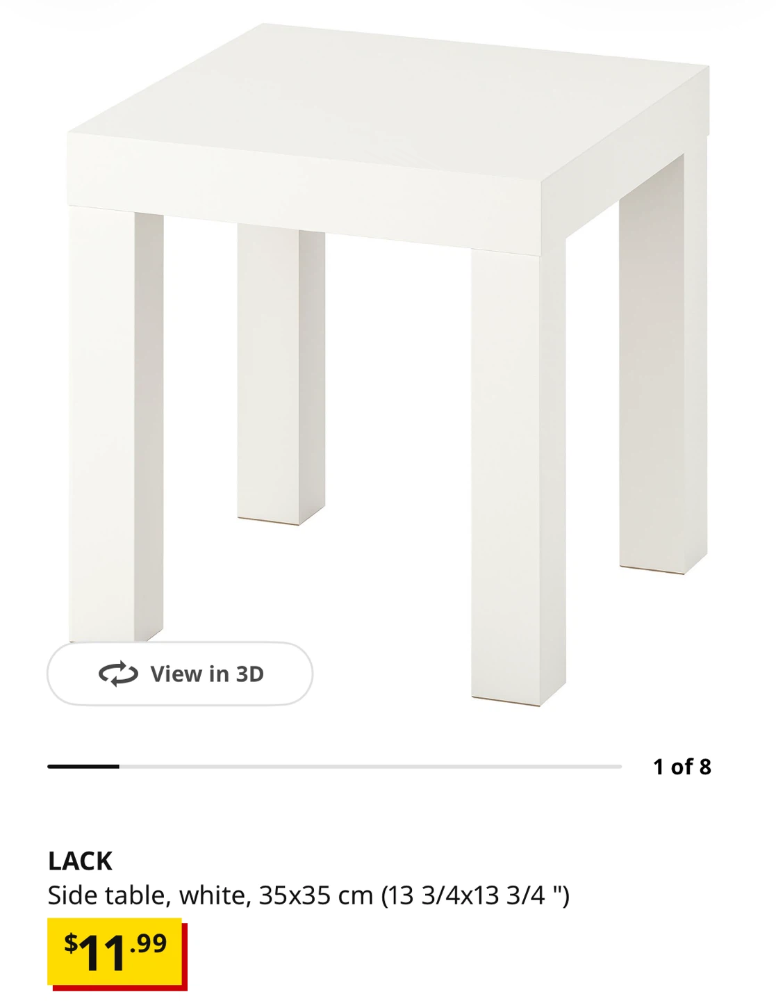 IKEA LACK White Side Table - photo 2