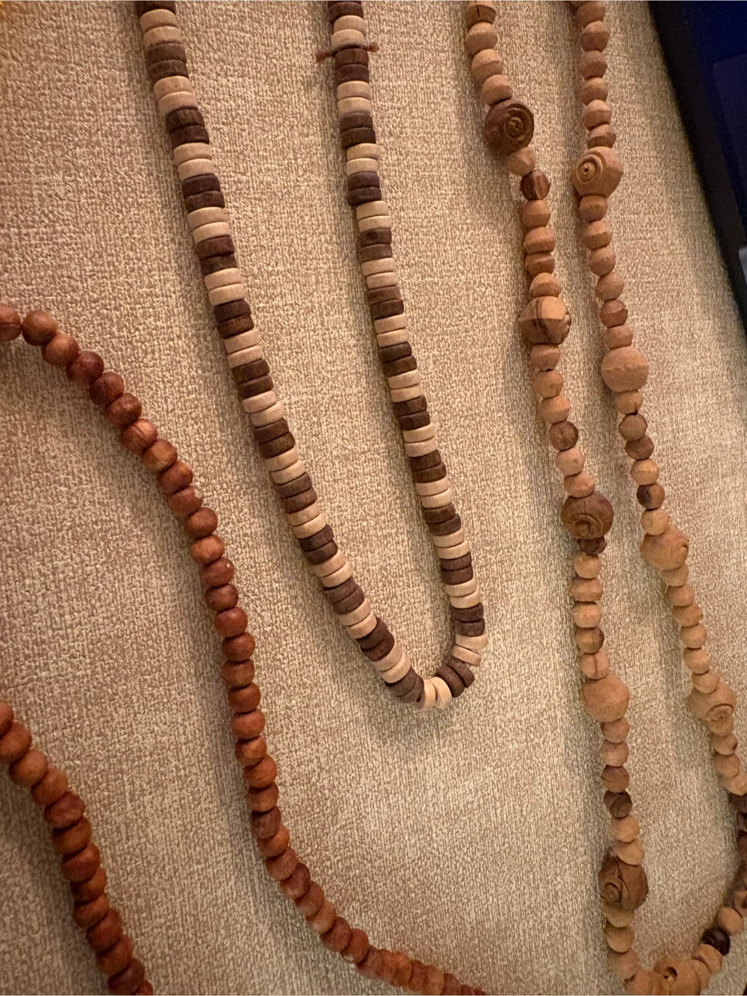 Set of 3 Long Wooden Bead Necklaces - photo 3
