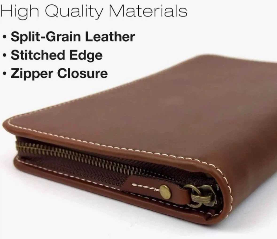 Leather Travel Wallet & Passport Holder, Brown - photo 5