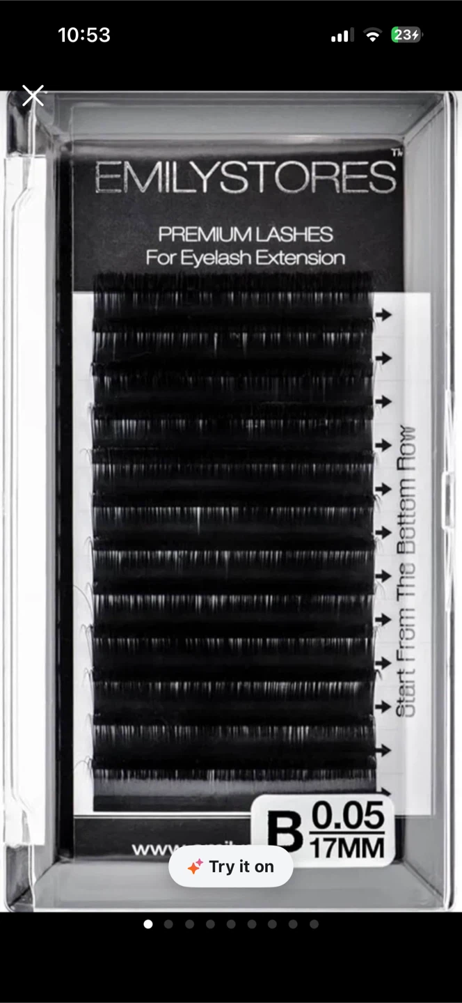 0.05mm Thickness C Curl 17mm Length Lashes Slik Mink