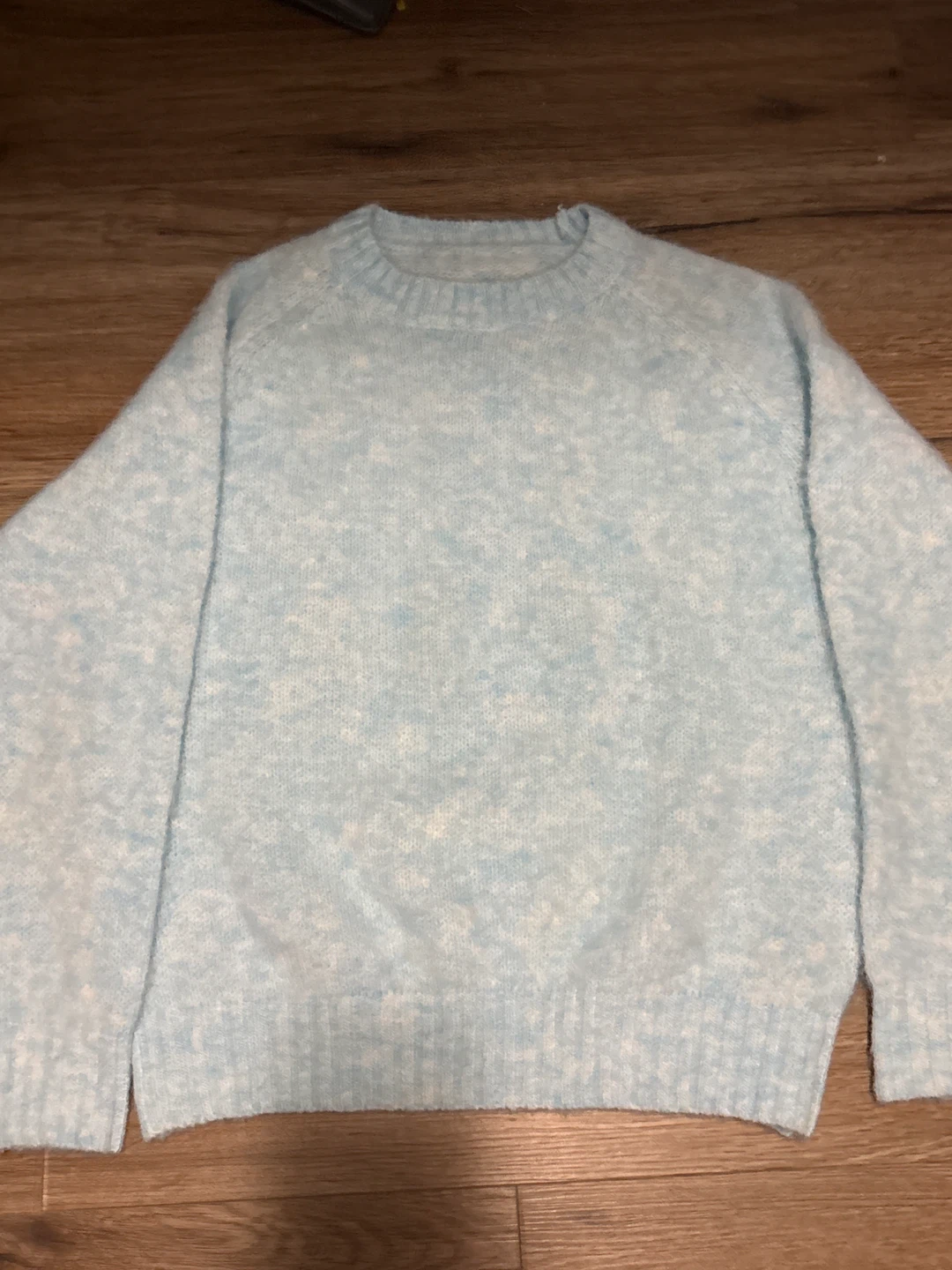 Light Blue Marled Crewneck Sweater