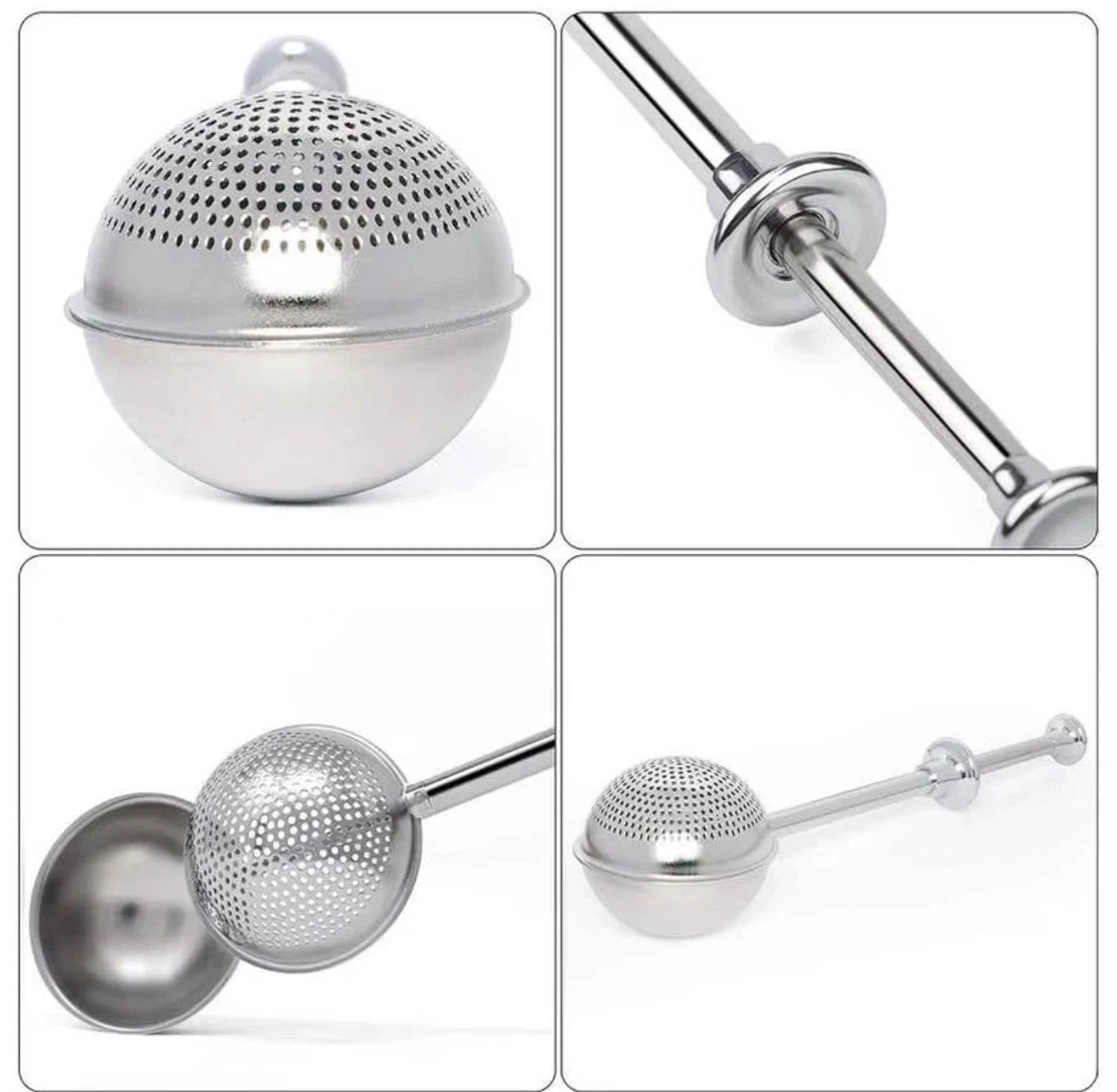 2-Pc Flour Duster, 304 Stainless Steel Flour Sifter for Baking - photo 4