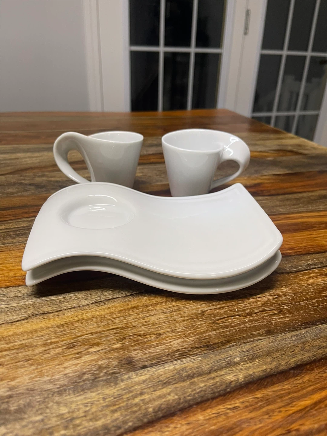 Set of 2 White Espresso Cups with Saucers - photo 2