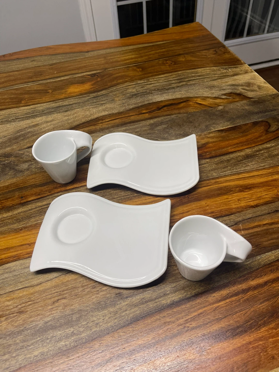 Set of 2 White Espresso Cups with Saucers - photo 3