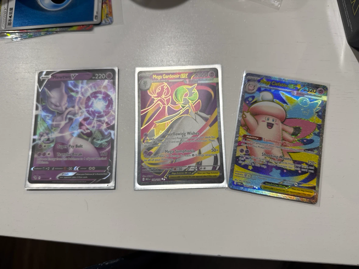 Pokemon Cards - Mew V, Mega Gardevoir EX, Mega Clefable