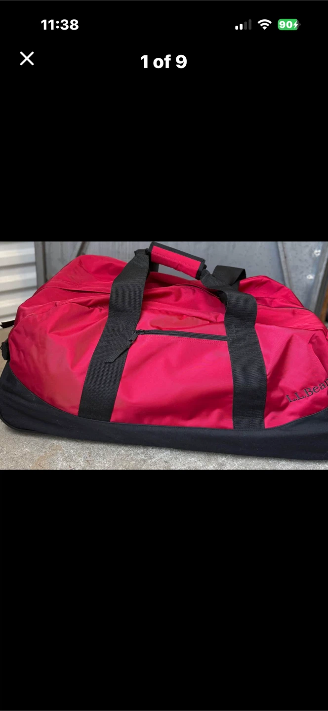 L.L.Bean Rolling Duffel Bag - Red